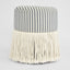 Regatta Fringe Ottoman Blue Stripe