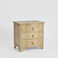 Avignon Bedside Table 3 Drawer Oak