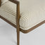Asteria ArmchairDarkwood & Beige Stripe