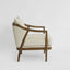 Asteria ArmchairDarkwood & Beige Stripe