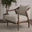 Asteria ArmchairDarkwood & Beige Stripe