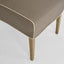 Slip Cover Only - Clifton Dining Chair Short Brown W/Ivory Piping
