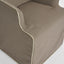 Slip Cover Only - Clifton Dining Chair W/Arms Brown W/Ivory Piping