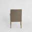 Slip Cover Only - Clifton Dining Chair W/Arms Short Brown W/Ivory Piping