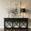 Sorrento Black 3 Drawer Console