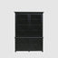 Sorrento Large Glass Door Hamptons Cabinet Black