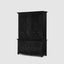 Sorrento Large Glass Door Hamptons Cabinet Black
