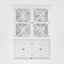 Sorrento Large Glass Door Hamptons Cabinet White