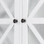 Sorrento Large Glass Door Hamptons Cabinet White