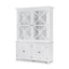 Sorrento Large Glass Door Hamptons Cabinet White
