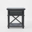 Sorrento Black Bedside Table with Shelf