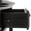 Sorrento Black Bedside Table with Shelf