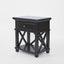 Sorrento Black Bedside Table with Shelf