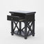 Sorrento Black Bedside Table with Shelf