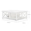 Sorrento Large Glass Coffee Table White