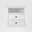 Sorrento White Medium 2 Draw Bedside Table