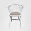 Noah Round Curved Strip Back Dining Chair White