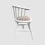 Noah Round Curved Strip Back Dining Chair White