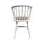 Noah Round Curved Strip Back Dining Chair White