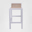 Amalfi Natural Elm and Rattan Barstool White
