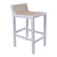 Amalfi Natural Elm and Rattan Barstool White
