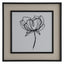 Sketched Flowers In Black Frame With Linen Insert Set 2