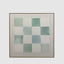 Blue Geometric Textured Canvas Wall Art 100x100cm