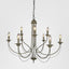 9 Arm Taupe Chandelier