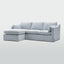 Clovelly 3 Seater Left Chaise Sofa Beach
