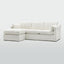 Clovelly 3 Seater Left Chaise Sofa Ivory