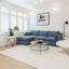Clovelly 3 Seater Left Chaise Sofa Navy