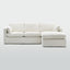 Clovelly 3 Seater Right Chaise Sofa Ivory Covers Only