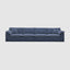 Norfolk 4 Seater Sofa Navy w/White Piping