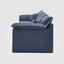 Norfolk 4 Seater Sofa Navy w/White Piping