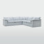 Norfolk 5 Seater Modular Sofa Beach w/White piping