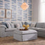 Norfolk 5 Seater Modular Sofa Beach w/White piping