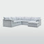 Norfolk 5 Seater Modular with Chaise (Reversible) Beach w/White piping