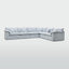 Norfolk 6 Seater Modular Beach w/White piping