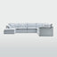 Norfolk 6 Seater Modular with Chaise (Reversible) Beach w/White piping