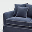 Noosa 3 Seater Right Chaise Sofa Navy
