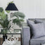 Nickel Pineapple Leaf Lamp W/Black Shade