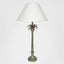 Nickel Pineapple Leaf Lamp W/White Shade