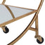 Antique Gold Bar Trolley Mirror Shelves