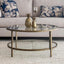 Palladium Glass and Brass Coffee Table