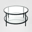 Palladium Glass and Black Coffee Table