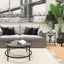 Palladium Glass and Black Coffee Table