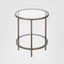 Palladium Brass Iron & Glass Side Table
