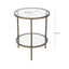 Palladium Brass Iron & Glass Side Table