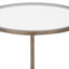 Palladium Brass Iron & Glass Side Table