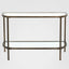 Palladium Curved Glass Console Table Brass